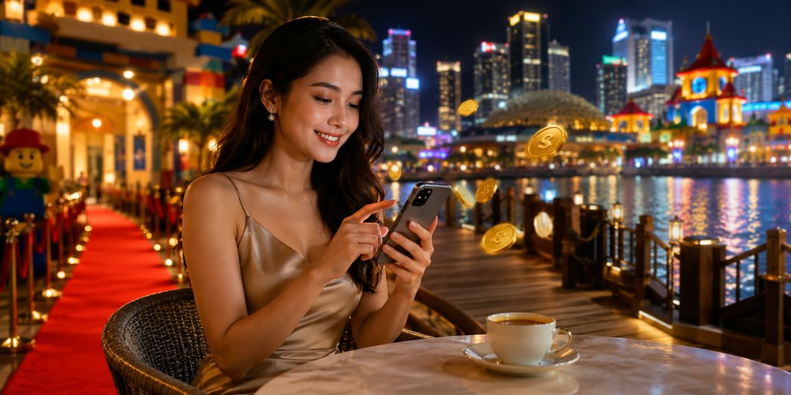 Pengguna Malaysia membuat deposit menggunakan Touch n Go untuk taruhan sukan di platform 21a